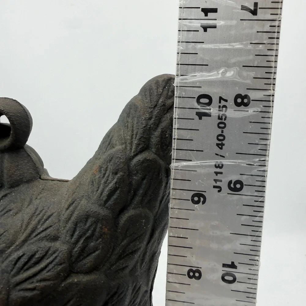 Vtg Owl Lantern Decor Black Cast Iron Hanging Garden Lantern Candle Holder